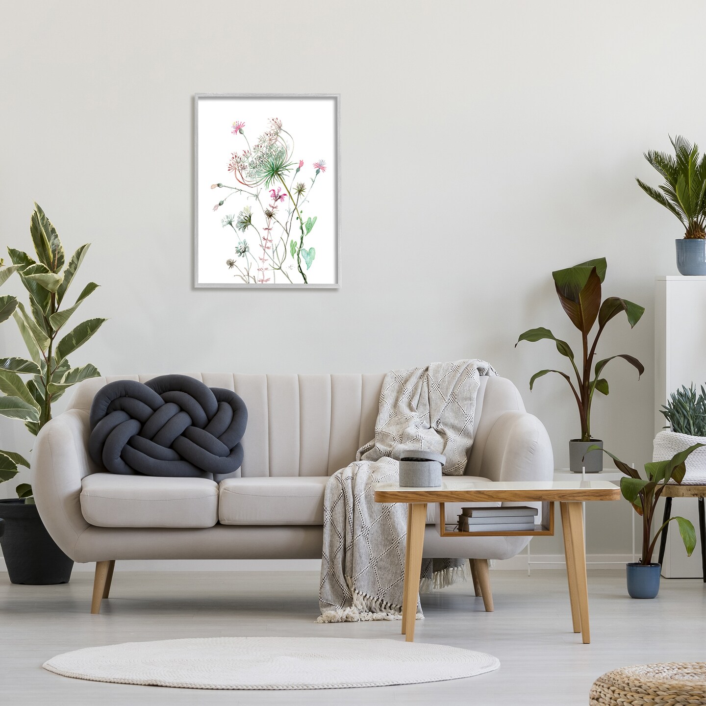 Stupell Industries Spring Meadow Florals Blooming Framed Giclee Art