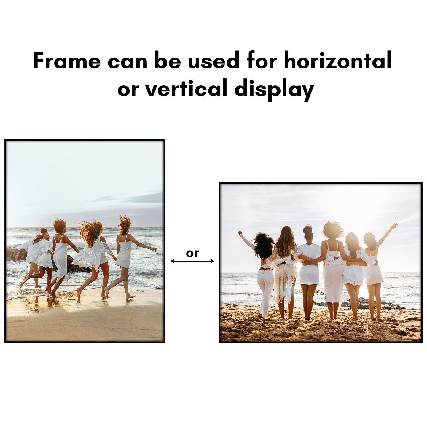 Americanflat Front Loading Picture Frame Set - Set of 3 - Multi Picture Frames - Perfect for Photos and Wall Decor - Shatter Resistant Glass - Hanging Hardware with Snap-Out Easel