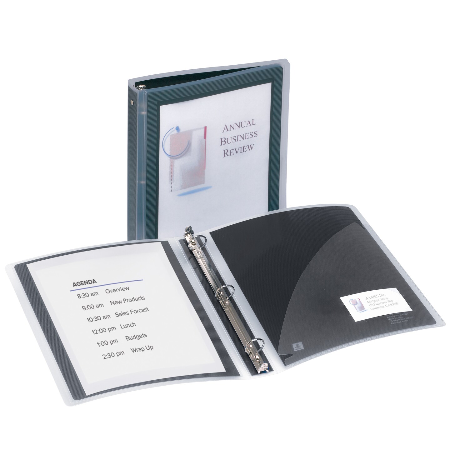Avery Flexi-View 3 Ring Binder, 1.5&#x22; Round Rings, 1 Black Binder (17637)