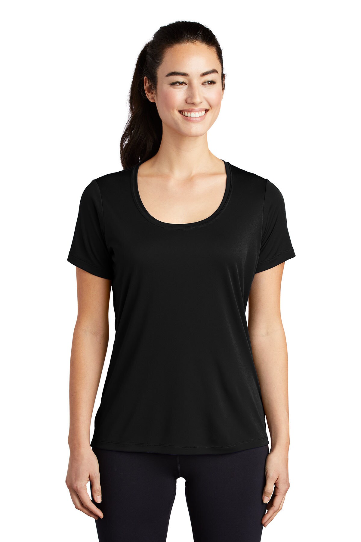 Ladies Scoop Neck Short Sleeve Tee