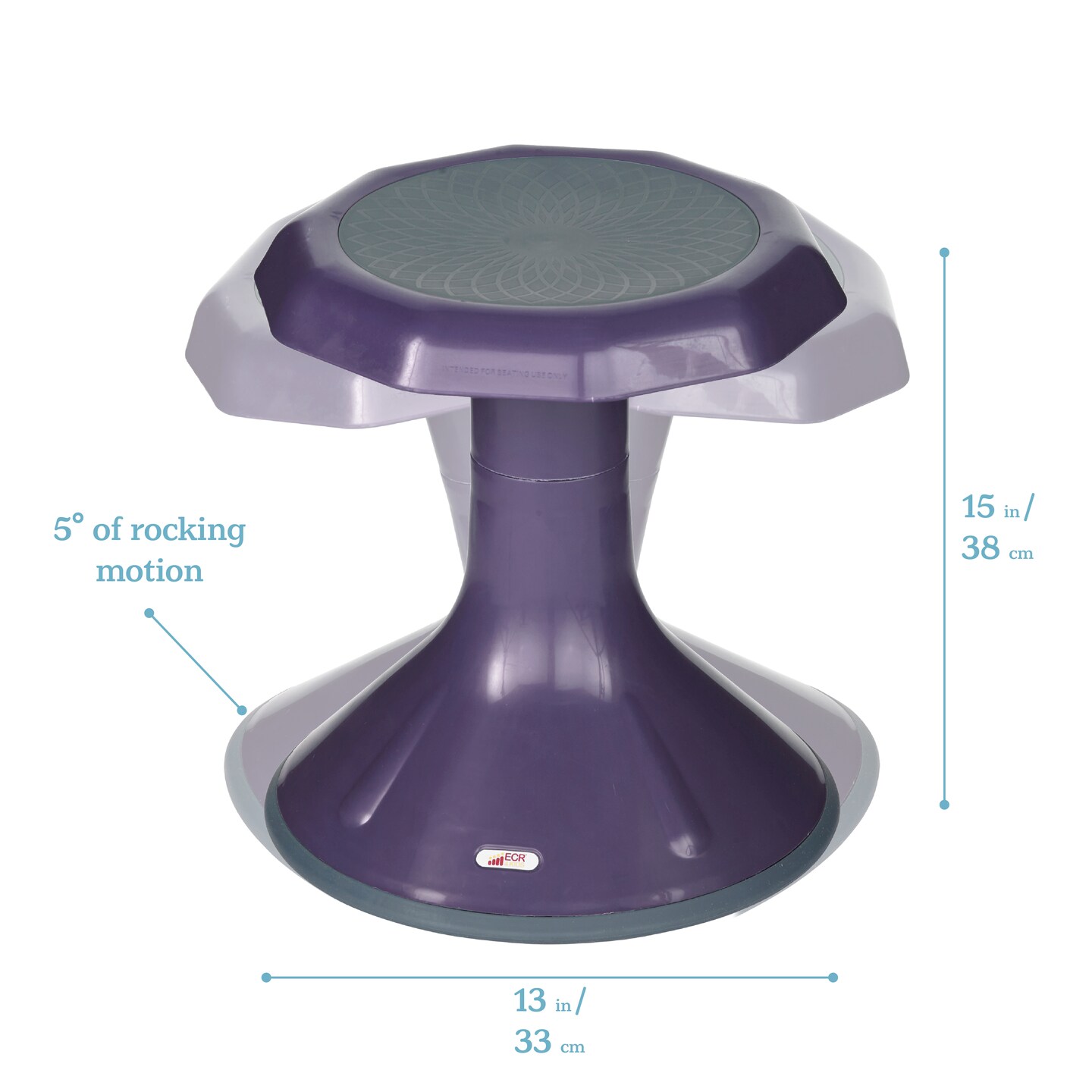 ACE Active Core Engagement Wobble Stool, Flexible Seating, 15in Seat Height