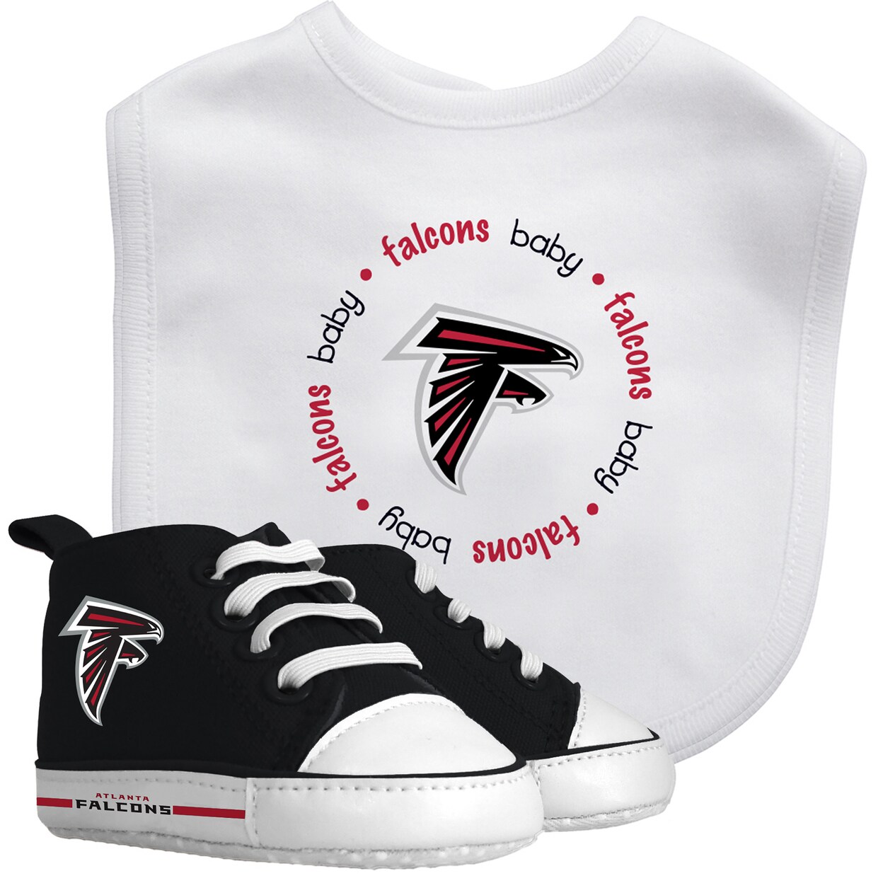 Baby Fanatic   2 Piece Bid and Shoes - NFL Atlanta Falcons - White Unisex Infant Apparel