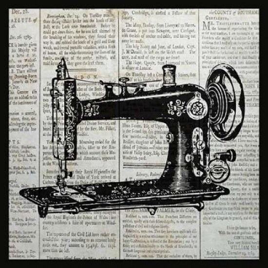 VINTAGE SEWING MACHINE Poster Print by Piper Ballantyne - Item # VARPDXPB25970