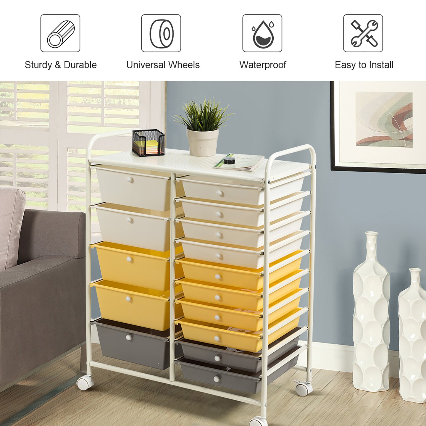 Hobby 15 Compartment Drawer Organizer – Smallware Storage Drawers