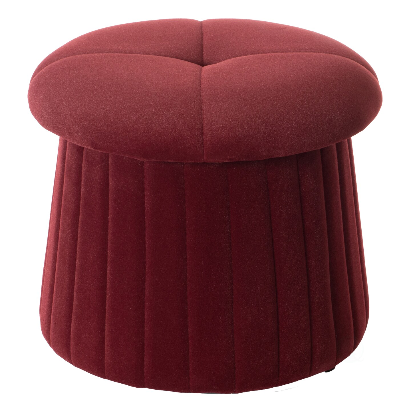 Modern Tufted Velvet Mushroom Shape Storage Ottoman Storage Stool Trunk
