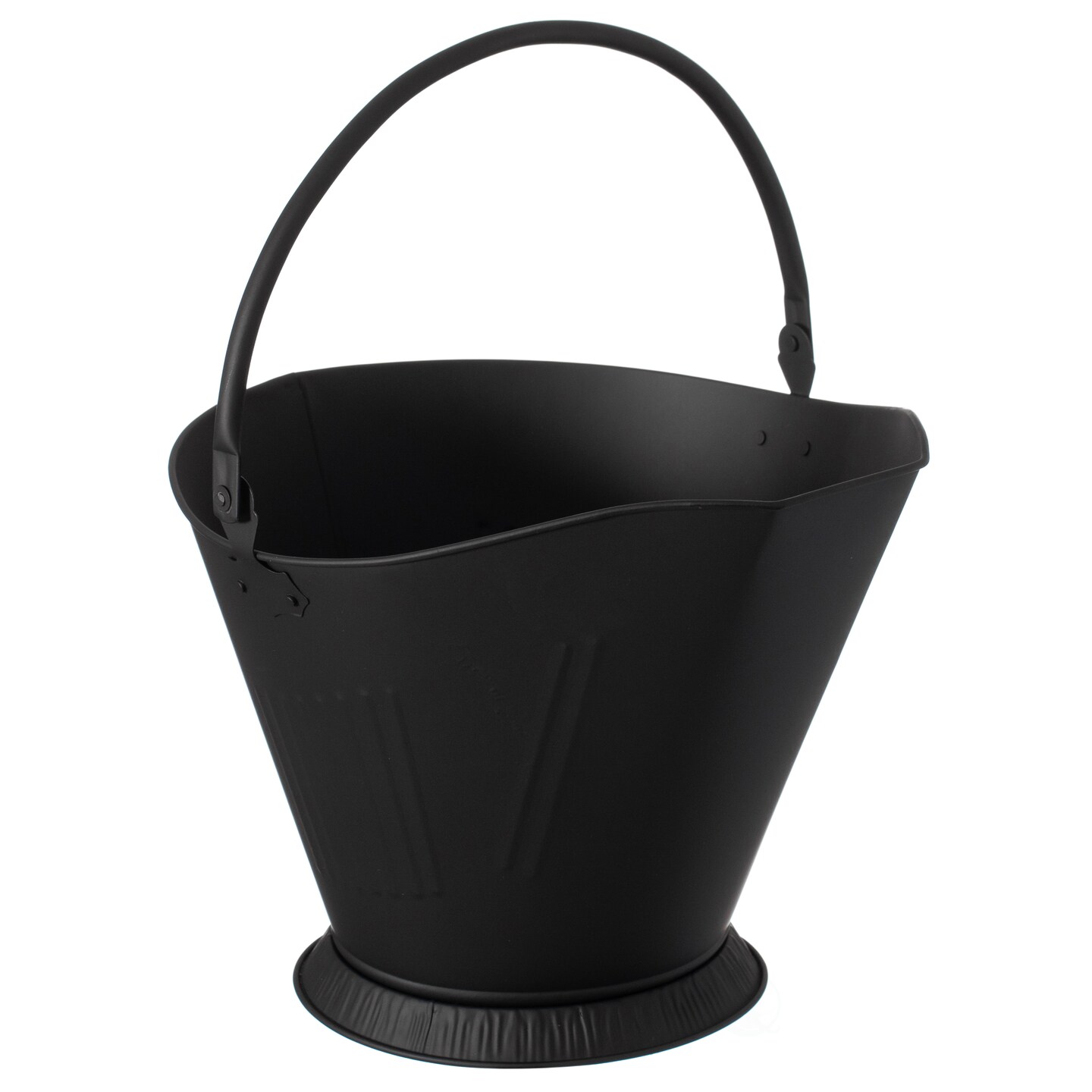 Indoor and Outdoor Black Iron Ash Bucket Use for Fire Pit, Wood Burning Stove, Grill