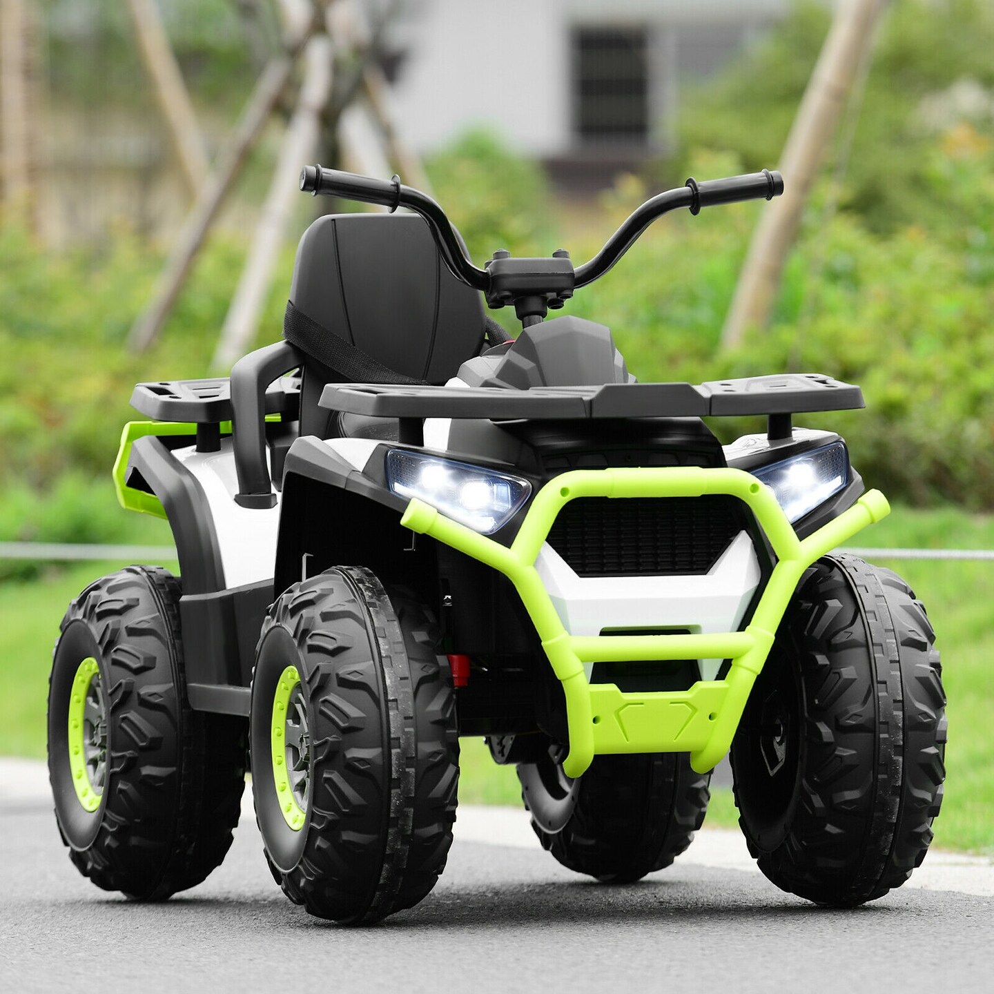 12 V Kids Electric Four Wheeler with 2 Powerful Drive Motors and Wear-Resistant Wheels