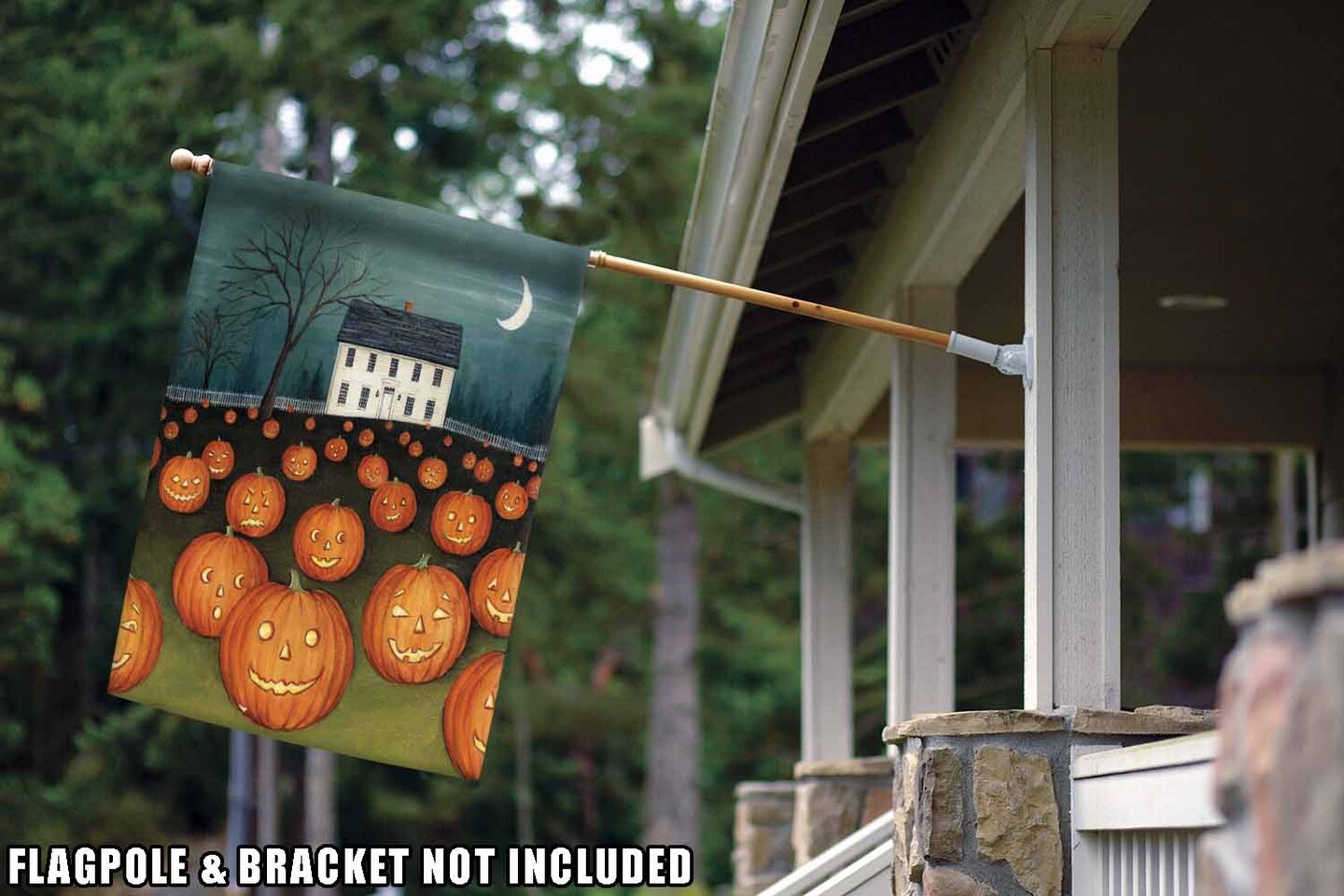 Pumpkin Hollow House Decorative Halloween Flag