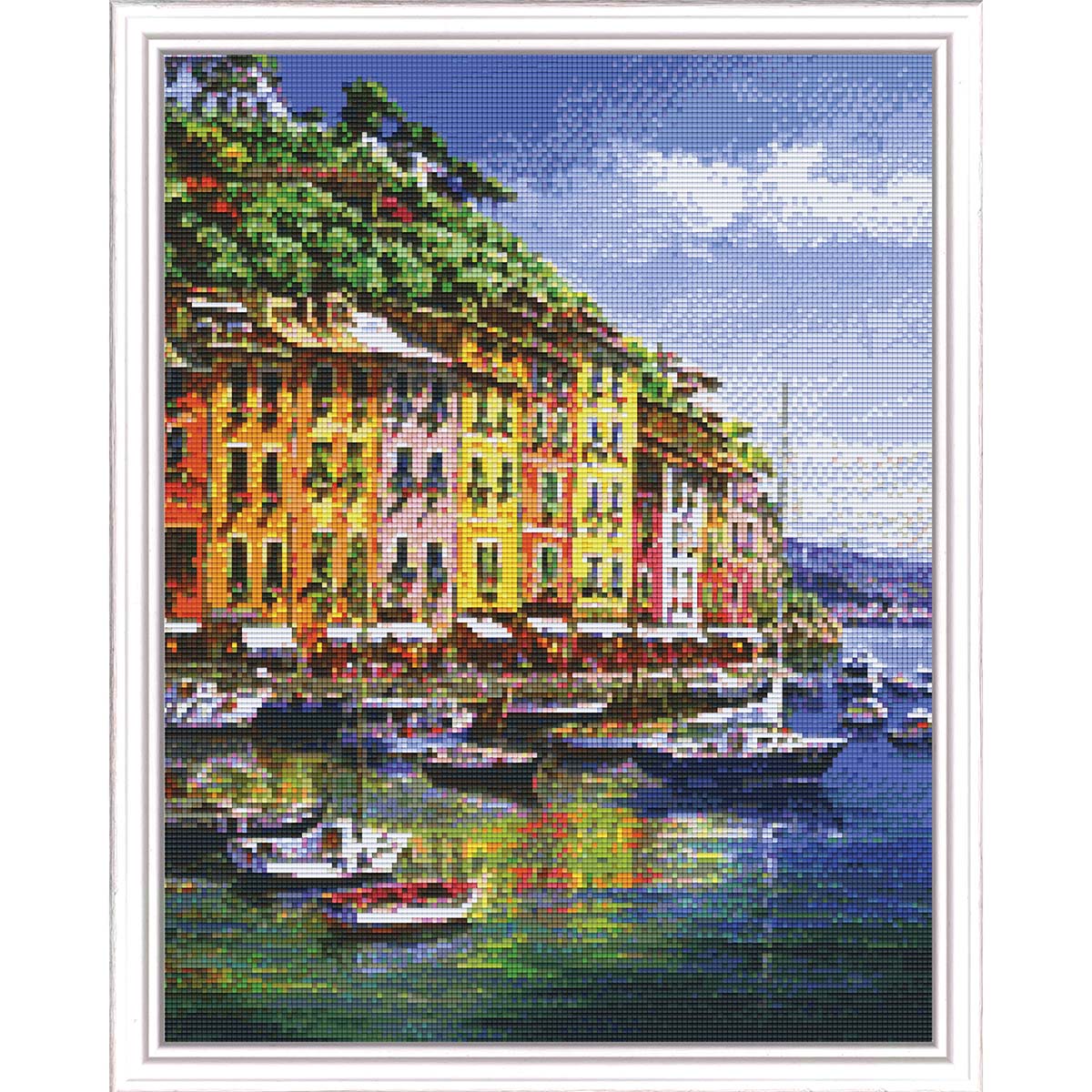 PixelHobby Portofino Vista Kit &#x26; Frame Mosaic Art Kit