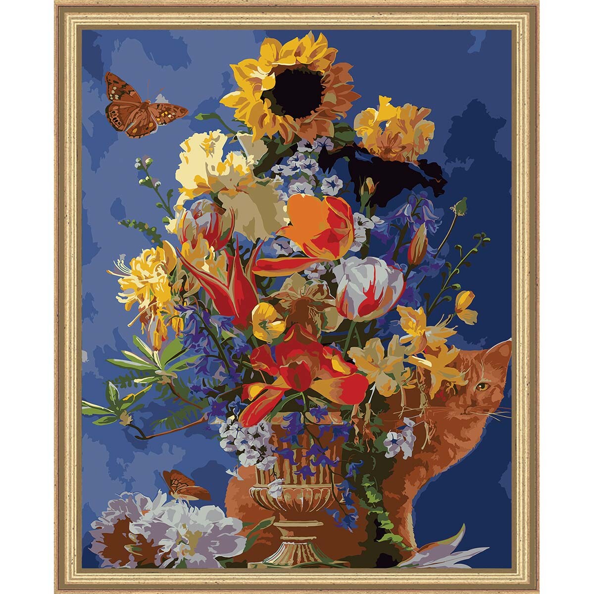 Herrschners  Garden in Gold Kit &#x26; Frame Paint by Number Kit