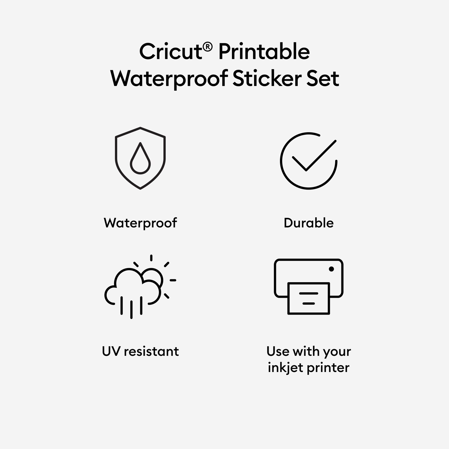 Cricut Joy Xtra Sticker Set- White Holographic