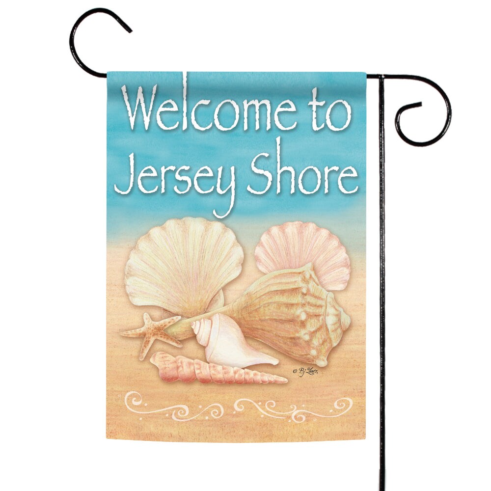 Welcome Shells-Jersey Shore Decorative Jersey Shore Flag