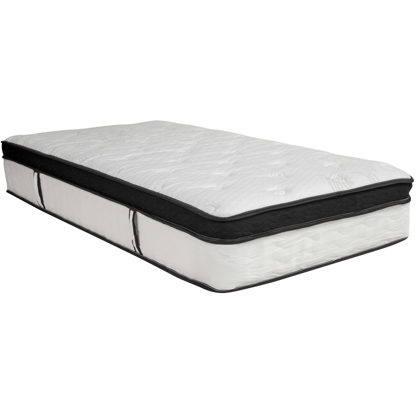 Merrick Lane Hulen 12 Inch Hybrid Pocket Spring &#x26; CertiPUR-US Certified Memory Foam Mattress