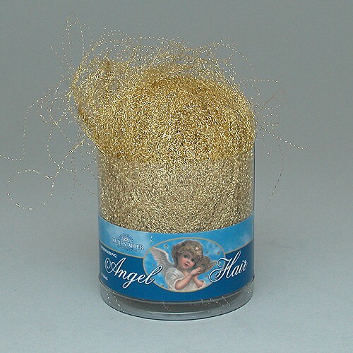 CC Christmas Decor Set of 6 Electroplated Shimmering Gold Angel Hair for Christmas Tree 10.5&#x22;