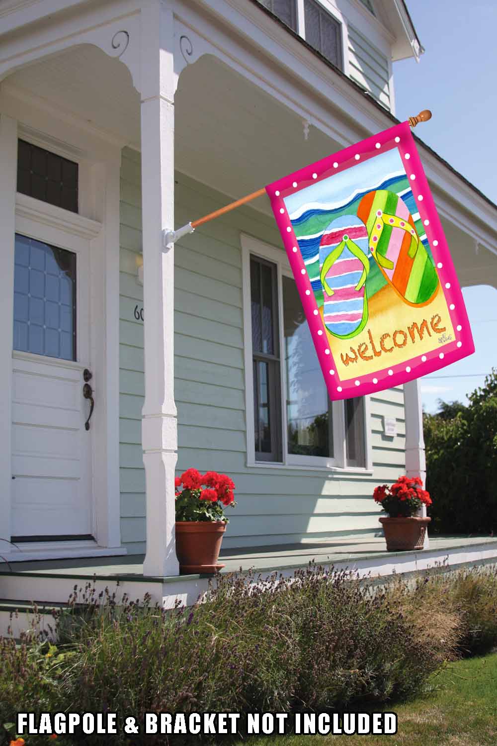 Flip Flop Welcome Decorative Summer Flag