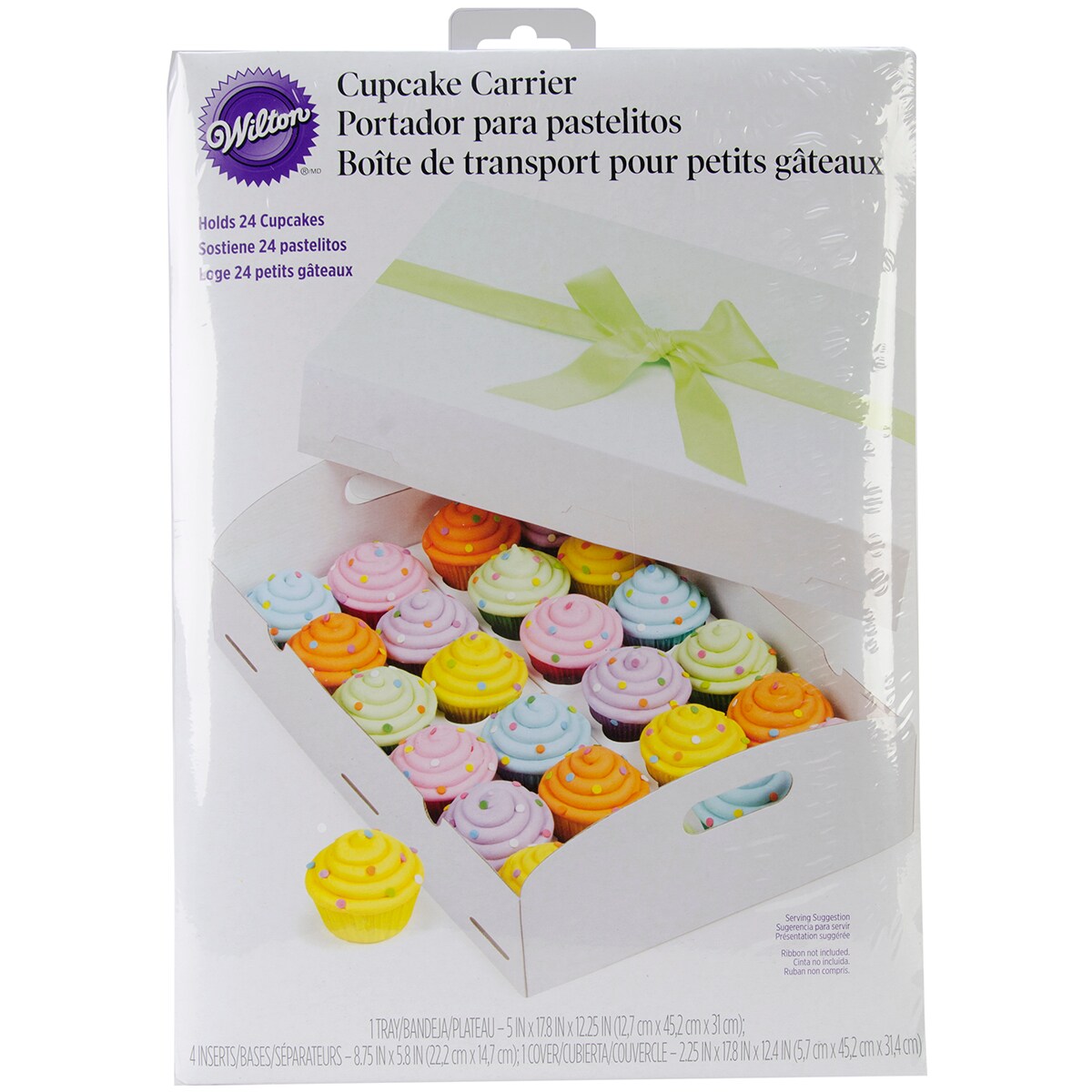 Wilton Cupcake Box Folding Tray-24 Cavity White