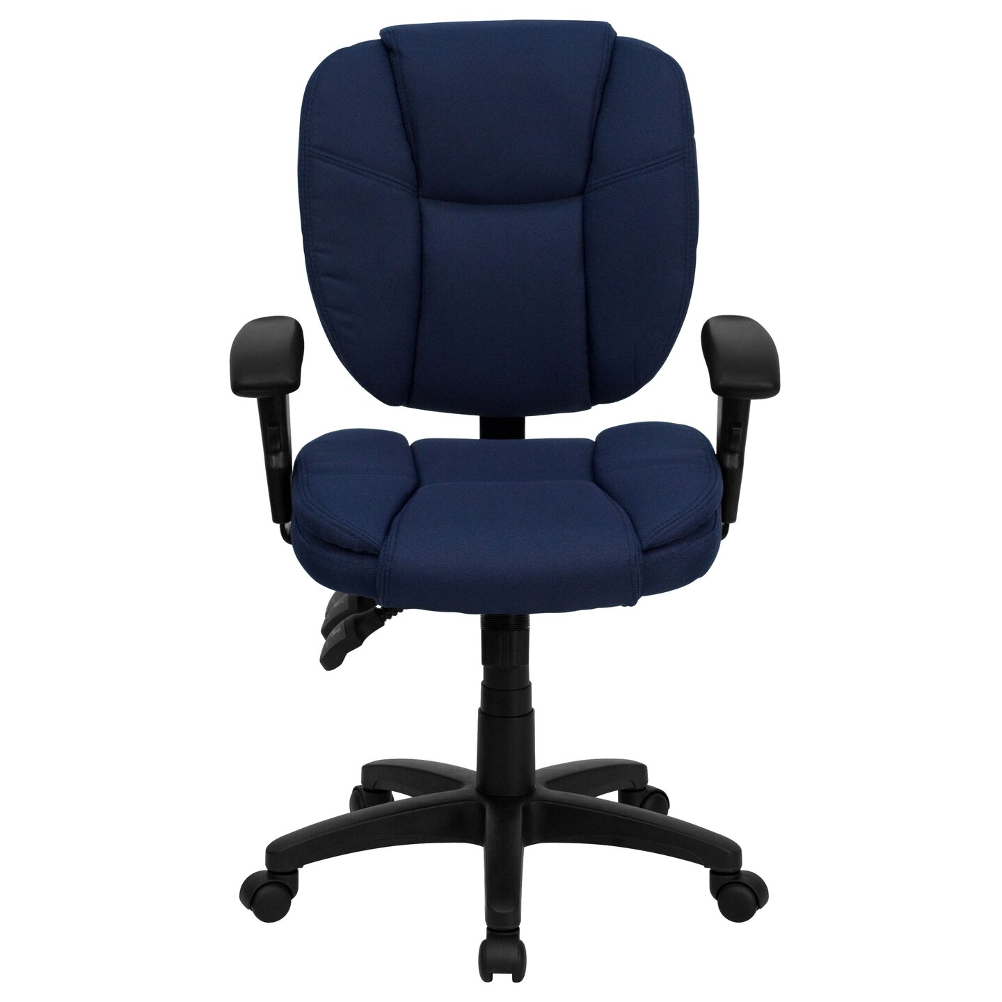 Emma and Oliver Mid-Back Multifunction Pillow Top Swivel Ergonomic Task Office Chair with Arms