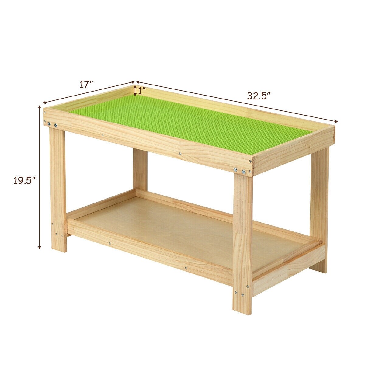 Solid Multifunctional Wood Kids Activity Play Table