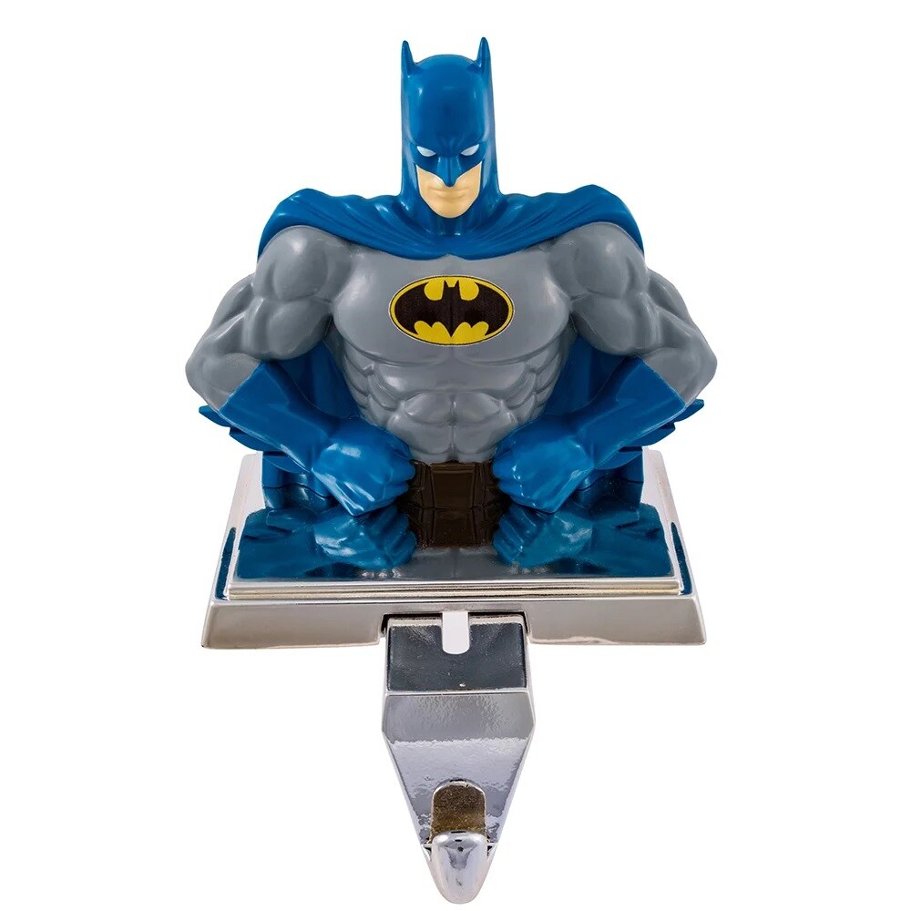 KSA 7.25&#x22; Gray and Blue Batman Christmas Stocking Holder