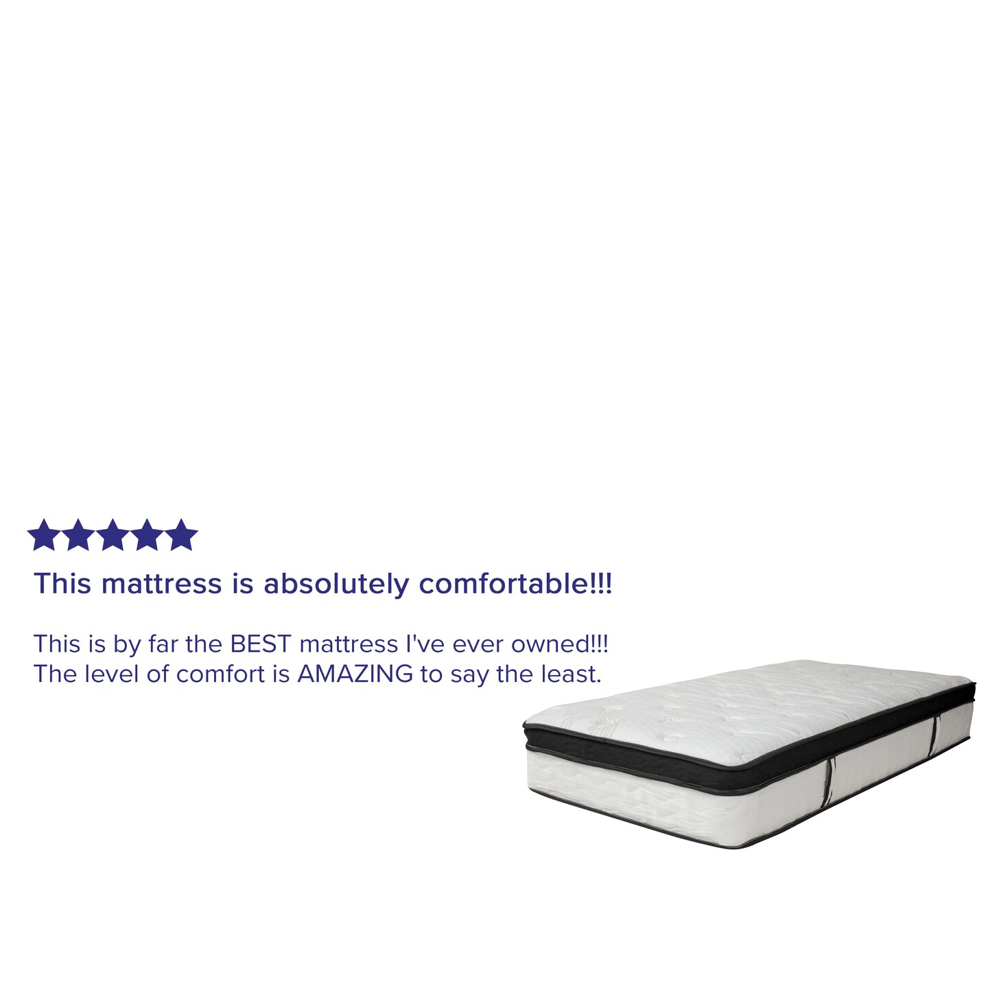 Merrick Lane Hulen 12 Inch Hybrid Pocket Spring &#x26; CertiPUR-US Certified Memory Foam Mattress