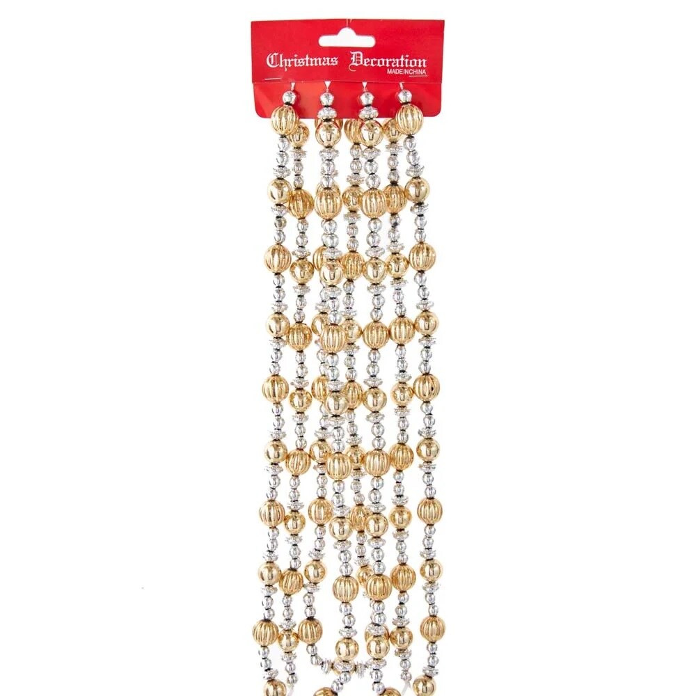KSA Gold and Silver Beaded Christmas Garland