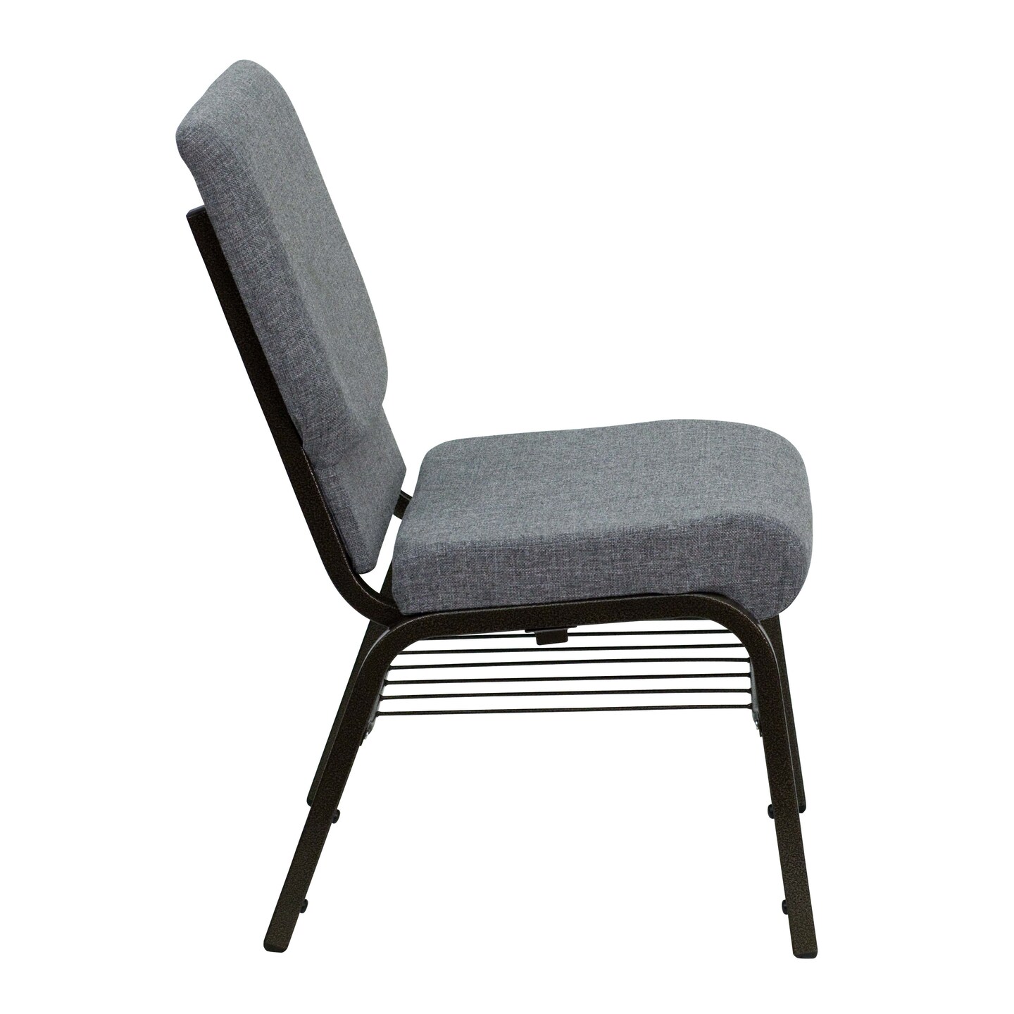Emma and Oliver 18.5&#x22;W Church/Reception Guest Chair with Book Rack