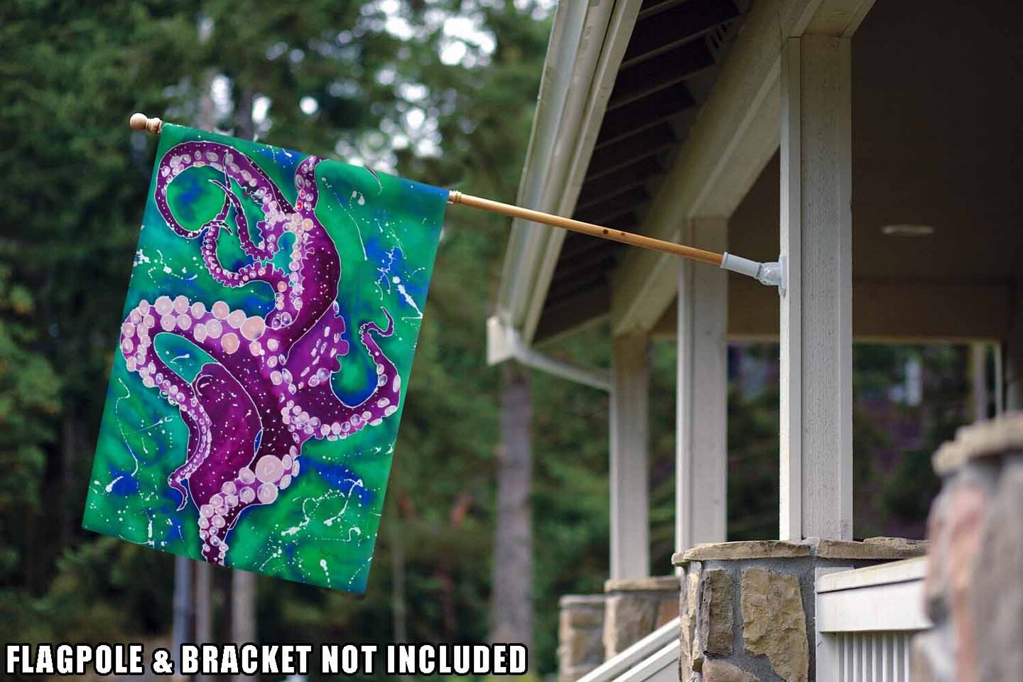 Purple Octopus Decorative Coastal Flag