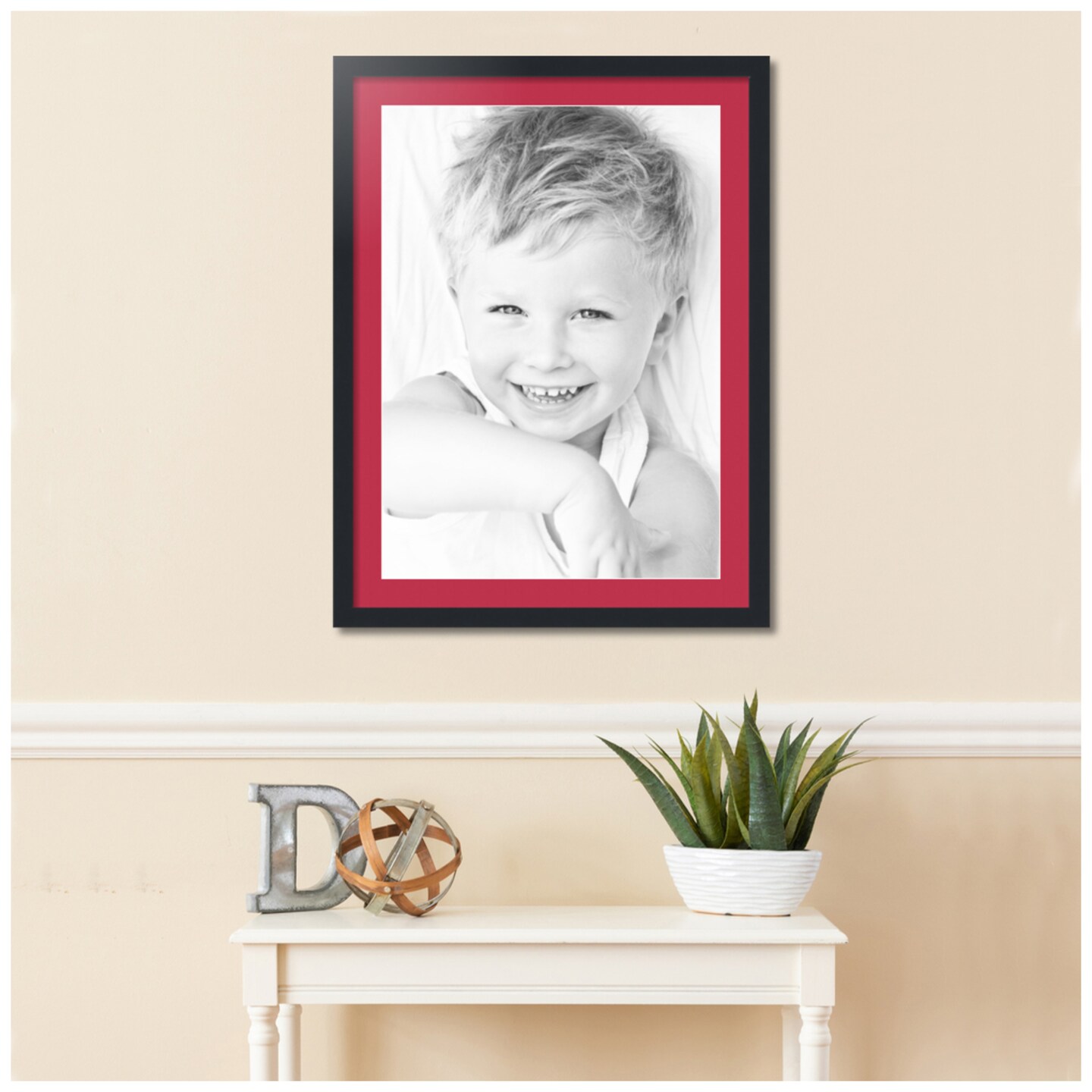 ArtToFrames 24x32" Matted Picture Frame with 20x28" Single Mat Photo Opening Framed in 1.25" Black and 2" Mat (FWM-3926-24x32)