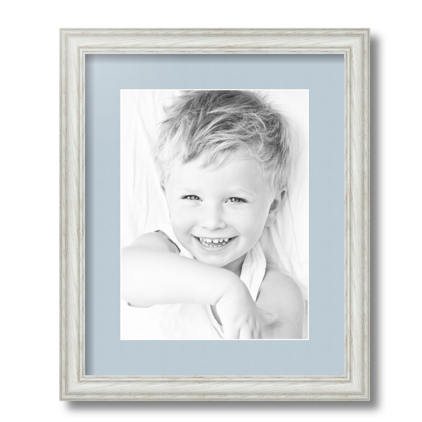 ArtToFrames 13x16" Matted Picture Frame with 9x12" Single Mat Photo Opening Framed in 1.25" White and 2" Mat (FWM-4098-13x16)