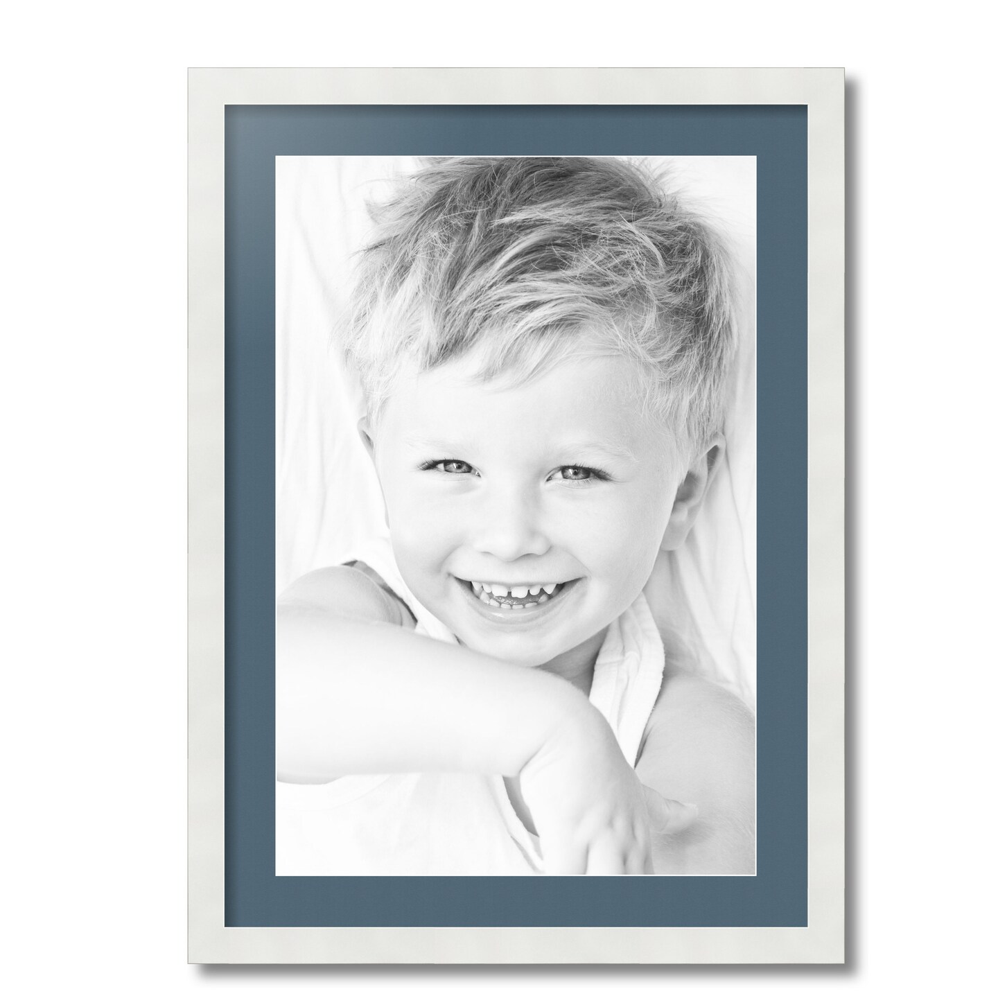ArtToFrames 20x28&#x22; Matted Picture Frame with 16x24&#x22; Single Mat Photo Opening Framed in 1.25&#x22; White and 2&#x22; Mat (FWM-3966-20x28)