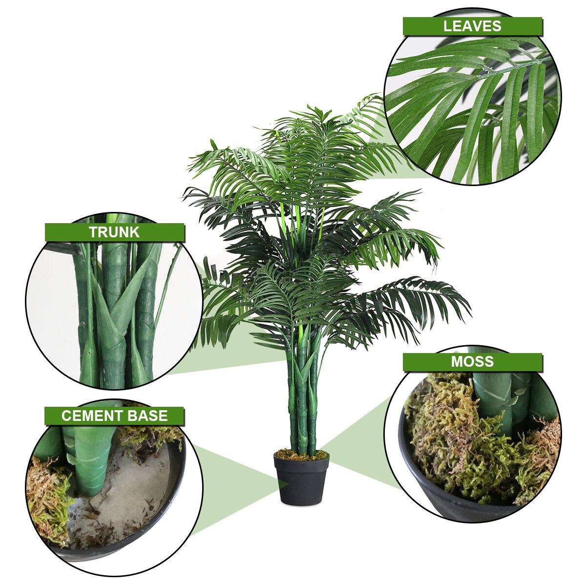 Costway 3.5&#x27;  4&#x27;  5&#x27;  5.5&#x27;  6&#x27; Artificial Tree Indoor-Outdoor Home Decor