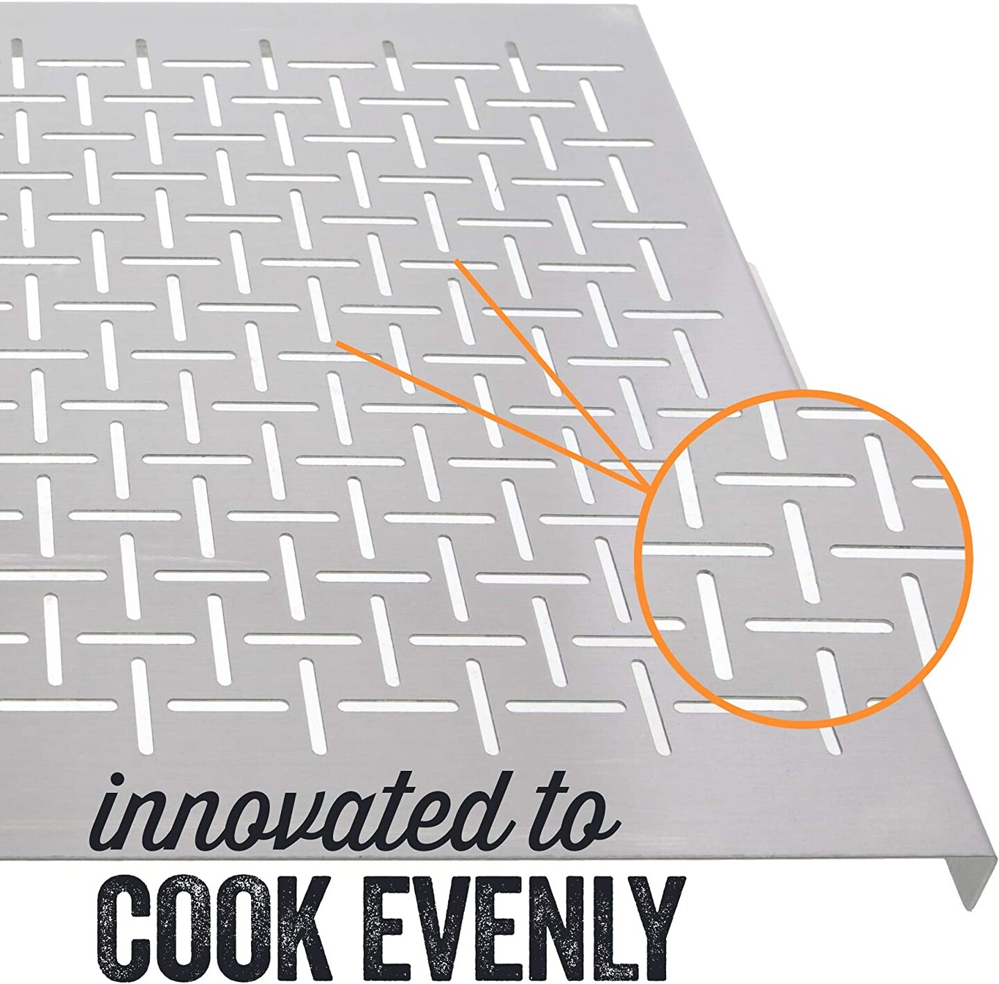 Yukon Glory Premium Grill Topper Tray Grilling Pan Stainless Steel Great for BBQ Fish Veggies