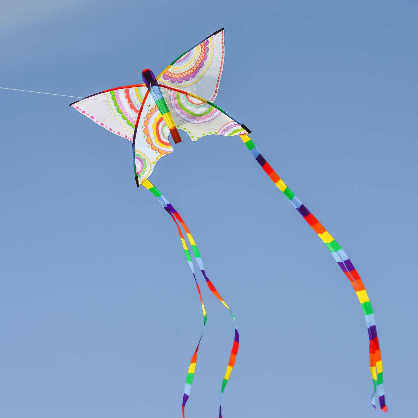 In the Breeze Coloring Butterfly Kite - Single Line - Ripstop Fabric Kite - Includes Crayons, Kite Line and Bag - Creative Fun for Kids and Adults