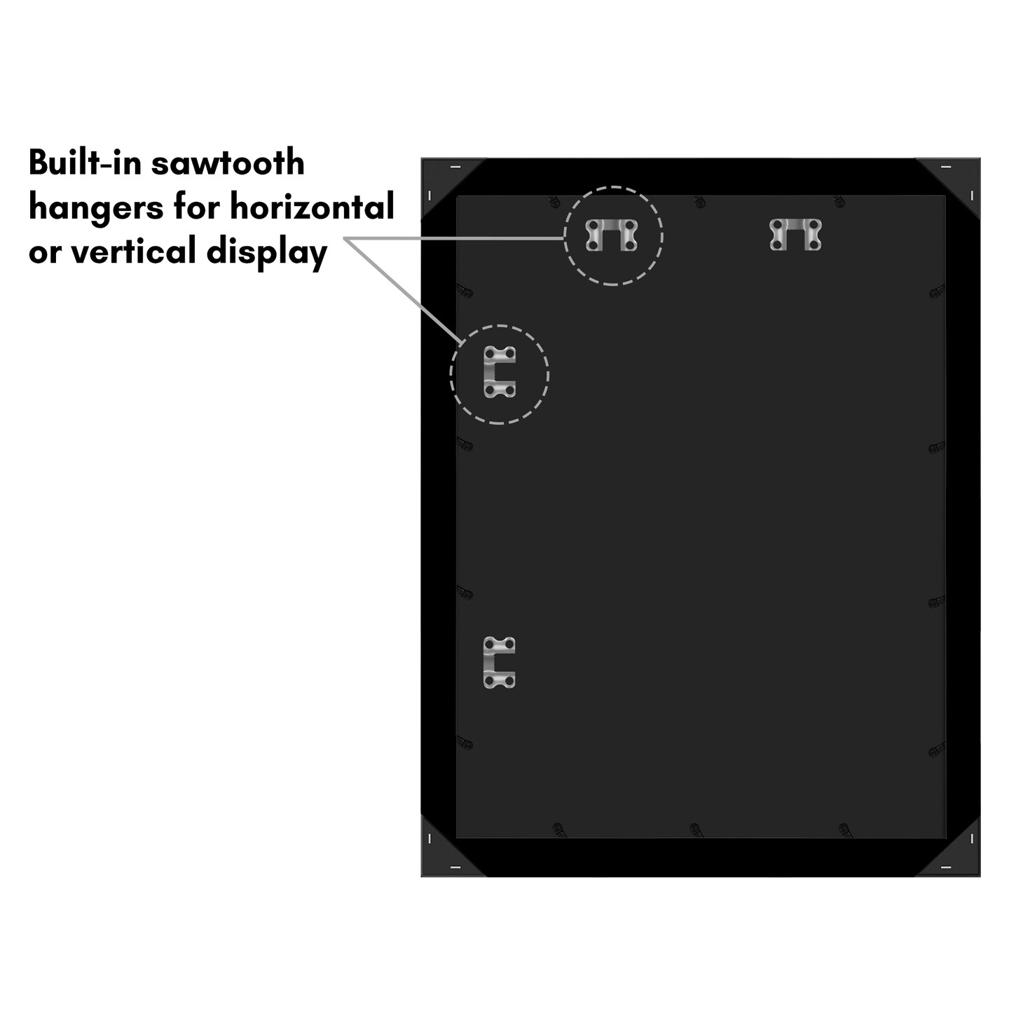 Americanflat Gallery Poster Frame - Wooden Picture Frame for Wall Art - Plexiglass Cover - Hanging Hardware for Horizontal or Vertical Display