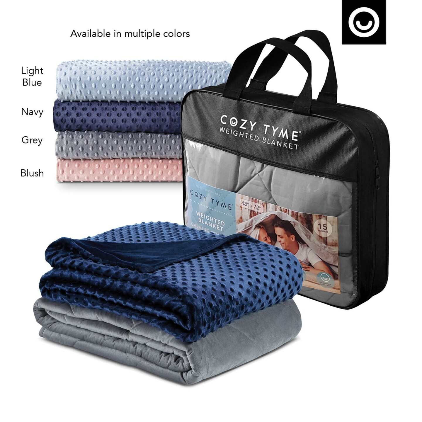 Eshe Weighted Blanket with Dot Velvet Cover