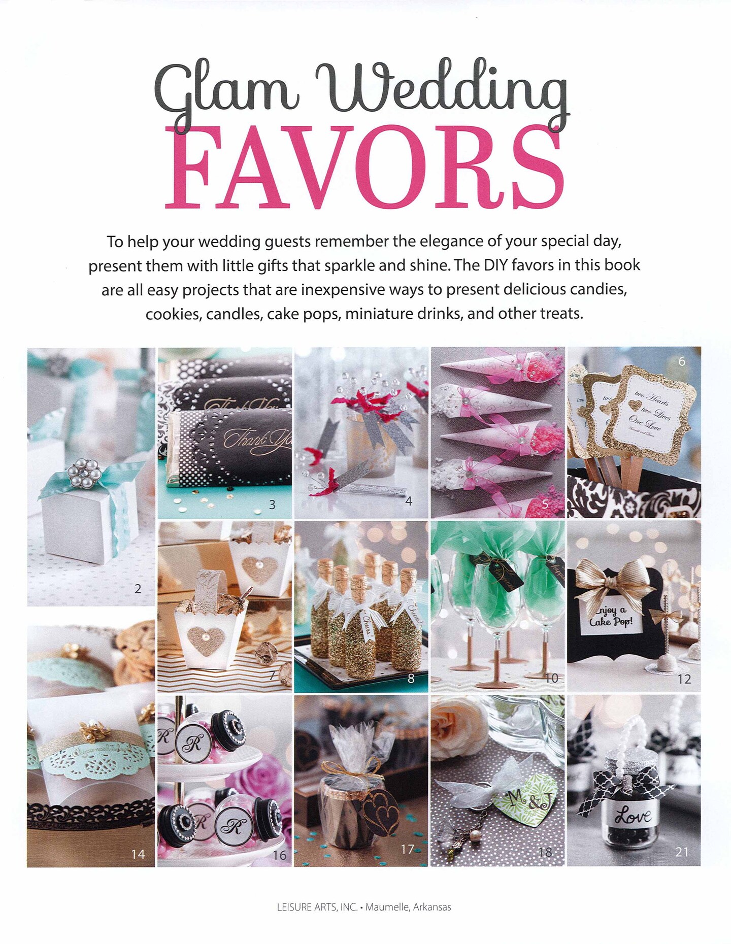 Leisure Arts Glam Wedding Favors Crafting Book