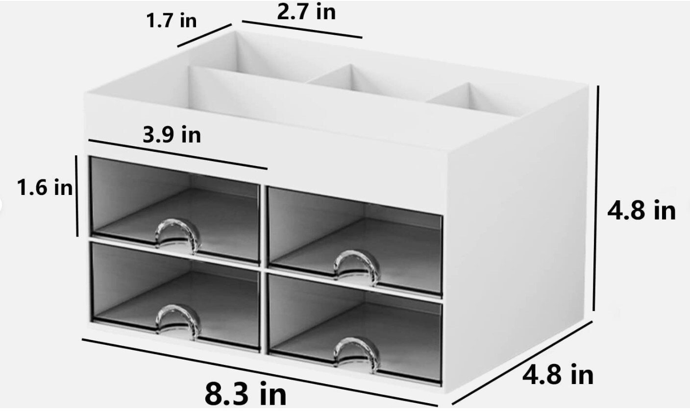 Desktop Storage Organizer with 4 Drawers