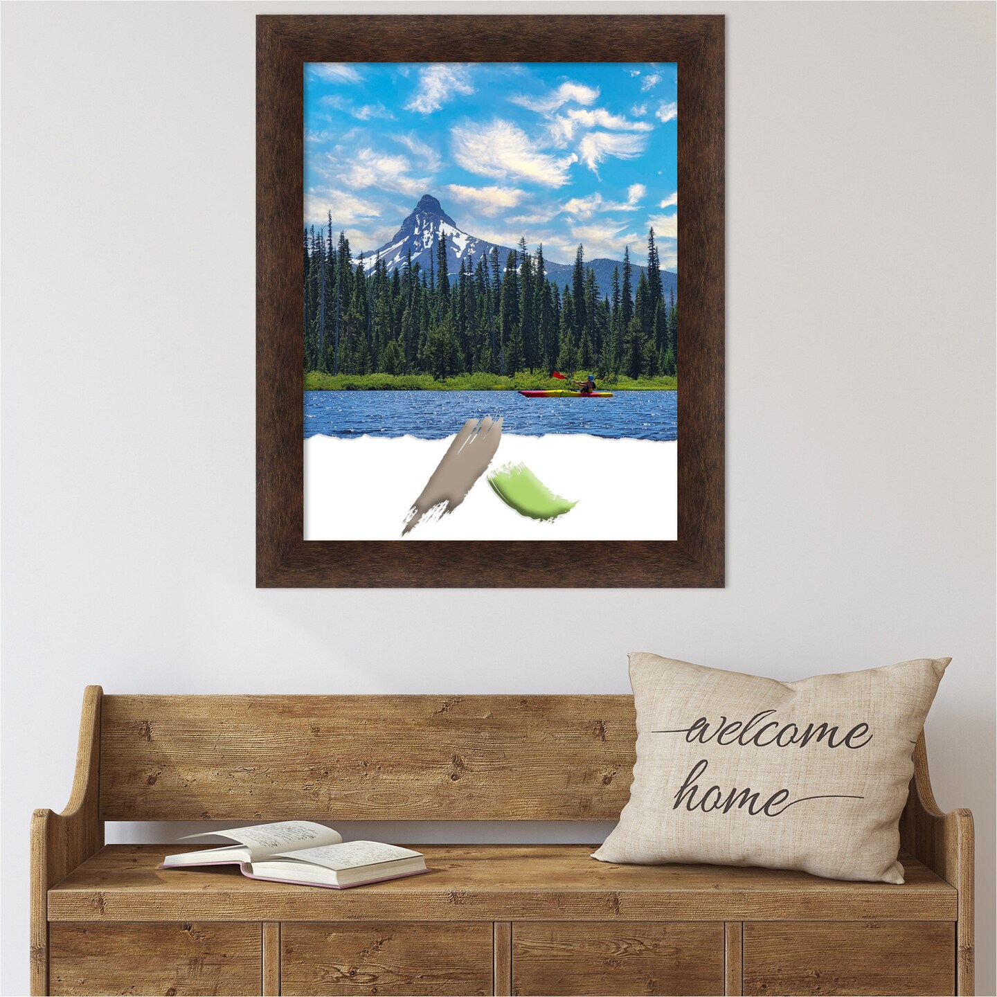 Warm Walnut Wood Picture Frame