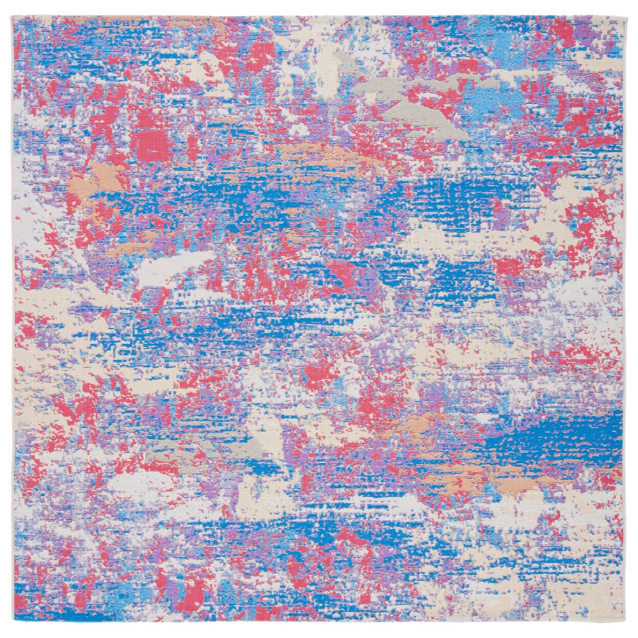 Safavieh   Outdoor SMR409M Summer Collection Blue / Red Rug