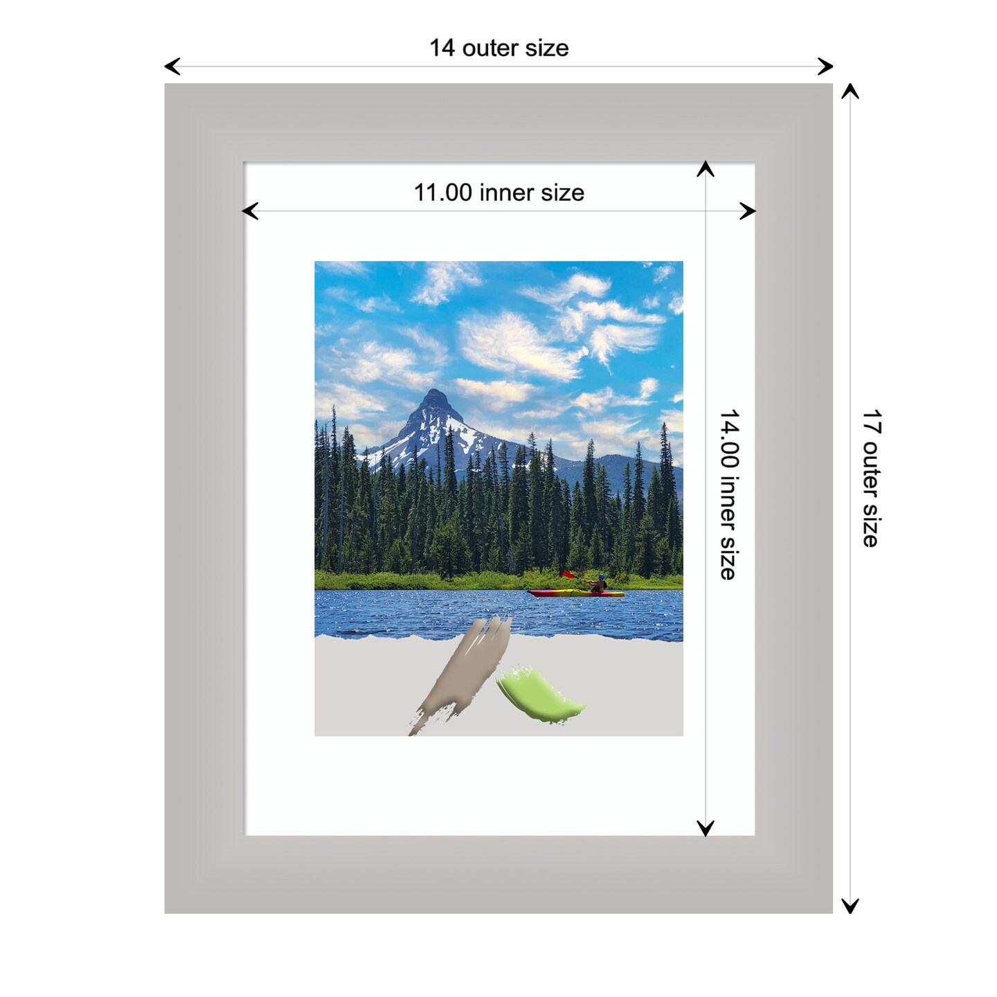 Low Luster Silver Wood Picture Frame, Photo Frame, Art Frame