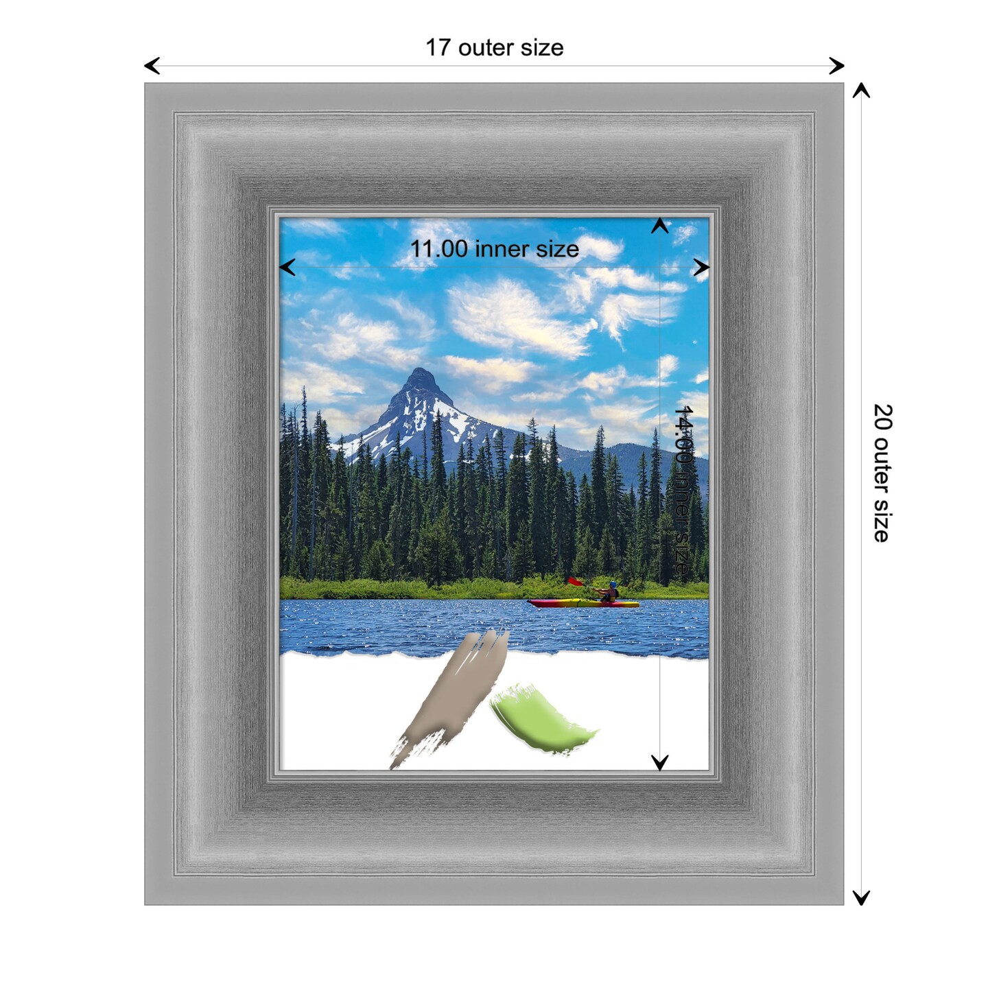 Peak Polished Nickel Picture Frame, Photo Frame, Art Frame