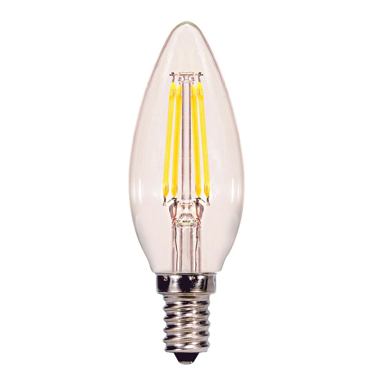 3Pack - 4.5w B11 LED E12 Candelabra base 2700K Soft White Light Bulb