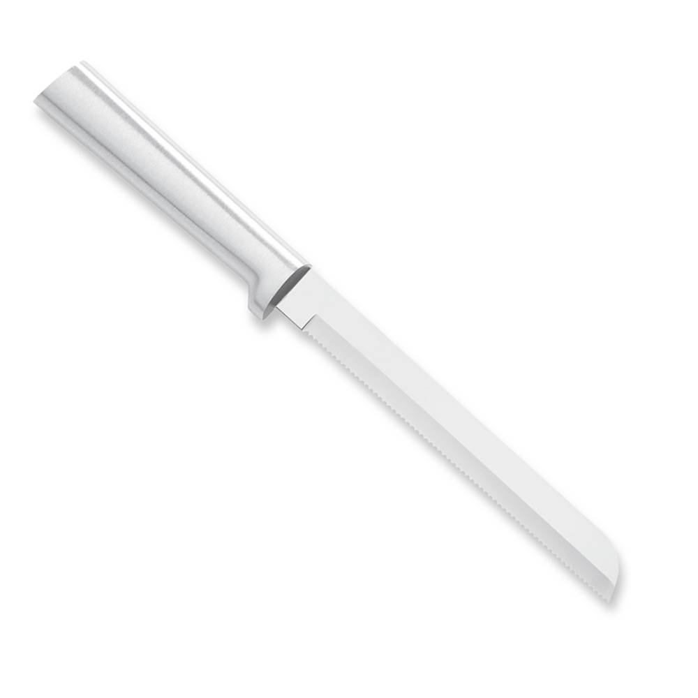 Rada Stainless Steel Bread Knife, Serrated, Hand-Sharpened, Razor Sharp Edge, 6 inch Blade Knives, Aluminum Handle