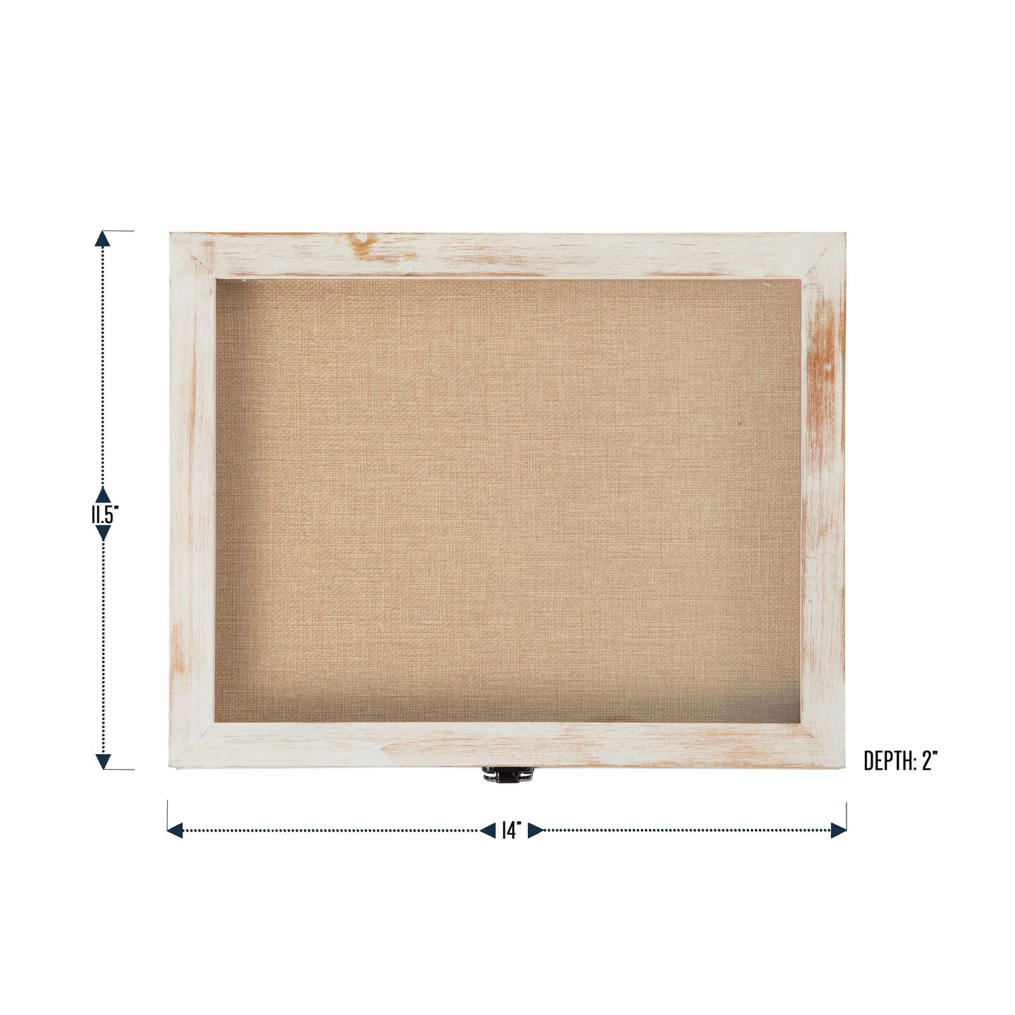 HBCY Creations Wood Shadow Box Display Case - Solid Wood with Acrylic Window - Security Latch - For Mementos and Keepsakes