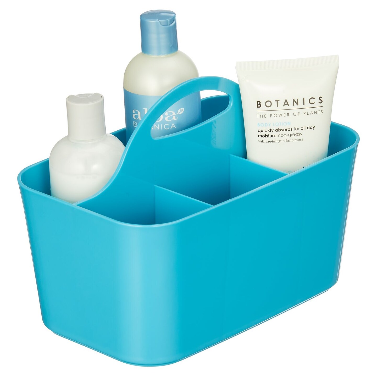 mDesign Plastic Shower Caddy Storage Organizer Basket with Handle