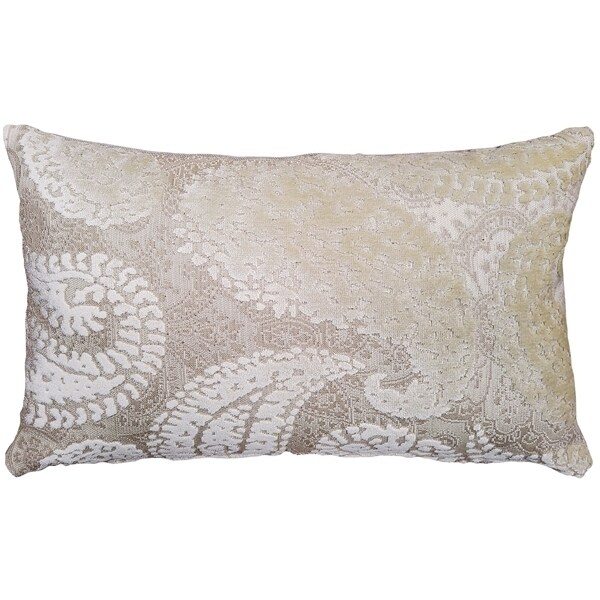 Pillow Decor Rochelle Vanilla Paisley Velvet Pillow 12x20 Michaels