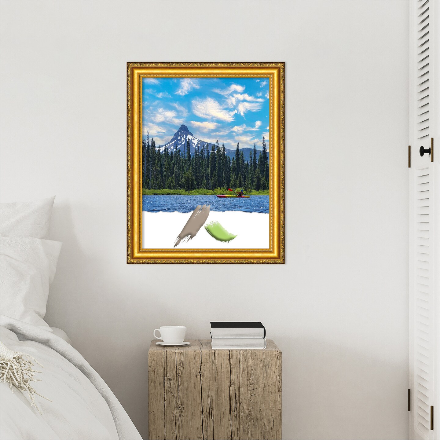 Colonial Embossed Gold Wood Picture Frame, Photo Frame, Art Frame