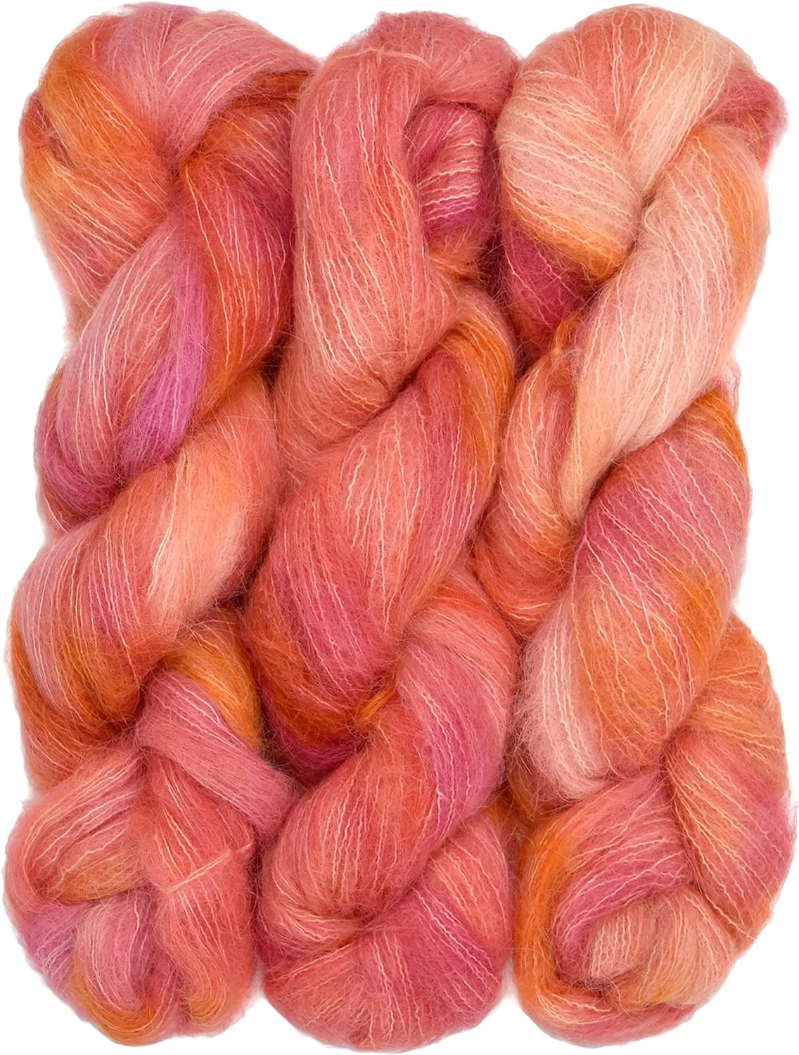 Suri Sensation Brushed Suri Alpaca: Super-Soft Lace Weight Yarn for Knit and Crochet, Non-Itchy, Pacific Northwest Hand Dyed.
