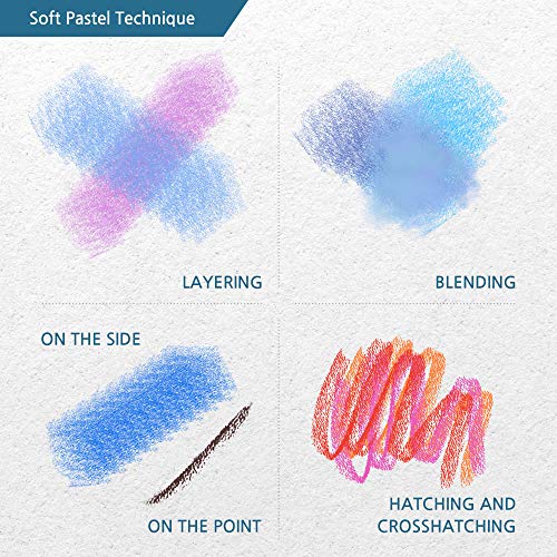 HA SHI Soft Chalk Pastels, 48 colors + 2pcs Non Toxic Art Supplies, Drawing Media for Artist Stick Pastel for Professional, Kids, Beauty Nail Art, Pan Chalk Pastel