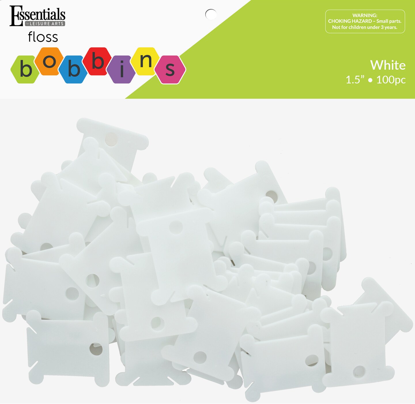 Essentials by Leisure Arts Floss Bobbins Plastic Pkg 100pc